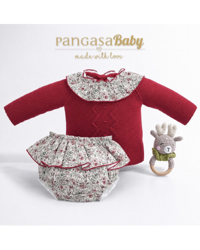 Conjunto Granate Flores Pangasa