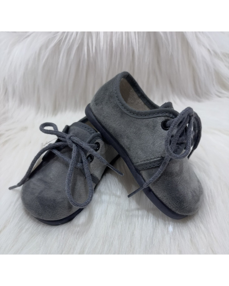 Blucher Terciopelo Gris