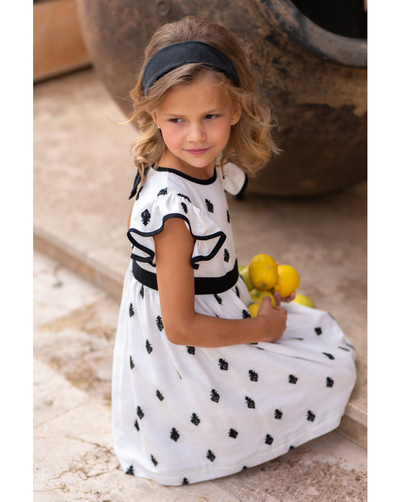 Vestido Bordado Negro Cocote