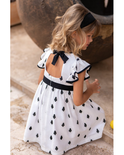 Vestido Bordado Negro Cocote